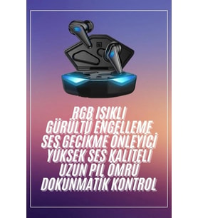 Oyuncu Kulaklığı Mikrofonlu Kablosuz Gaming Kulaklık Powerban Yüksek Ses Kaliteli