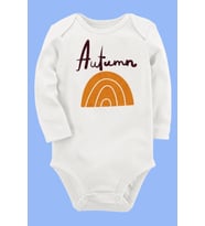 Organik Baskılı Pamuklu Unisex Bebek Body UZUNKOLE75