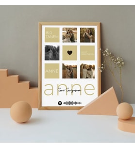 Anneye 5 Fotoğraflı 20 X 30 Çerçeve (Ahşap)
