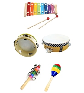 RİTİM SETİ - 5 - ORFF SET - TEF, KSİLOFON, MARAKAS, EL ZİLİ
