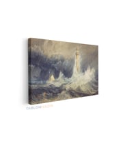 Yatay Kanvas Duvar Tablosu Bell Rock Lighthouse Salon Tablosu Ofis Tablosu Ev Hediyesi Dekorasyon