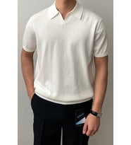 Erkek Patlı Kısa Kollu Polo Yaka Triko T-Shirt