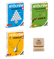 Arı 6. Sınıf Matematik Fen Bilimleri ve Türkçe Atölyem 3lü Set + Telefon Standı