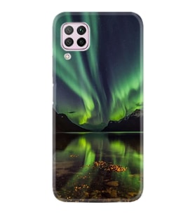 Huawei P40 Lite Kılıf Desenli Silikon Güzel Kılıf Kuzey Işıkları 1327