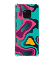 PrintiFy Huawei Mate 20 Pro Uyumlu Köşe Korumalı Renkli Desen Tasarımlı Şeffaf Silikon Kılıf