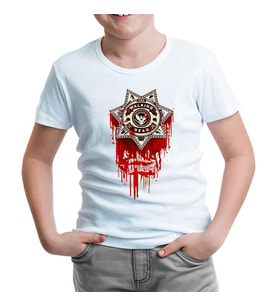 The Walking Dead - Sheriff Beyaz Çocuk Tshirt