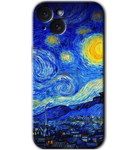 İphone 15 Kılıf HD Desen Baskılı Kılıf - Starry Night