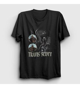 Presmono Unisex Siyah Loop Astroworld Travis Scott T-Shirt 42976tt