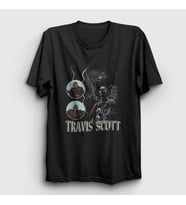 Presmono Unisex Siyah Loop Astroworld Travis Scott T-Shirt 42976tt