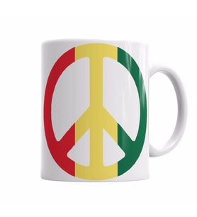 Peace Reggae Kupa Bardak Porselen