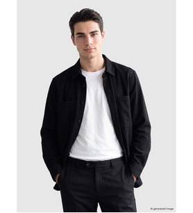LC WAIKIKI Siyah Regular Fit Erkek Gömlek Ceket