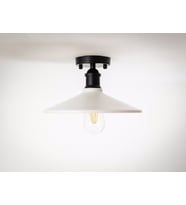 RİOLİGHT RETRO TEKLİ METAL PLOFONYER AVİZE ŞAPKA ÇAPI: 28CM (Siyah)
