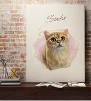 BK Gift Kişiye Özel Evcil Hayvan Karikatürlü Kanvas Tablo-2, Arkadaş Hediye, Sevgiliye Hediye, Ev Hediyesi
