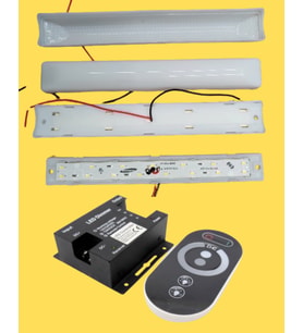 100 Adet 12 Volt 4 Watt 3000K Günışığı Samsung Ledli Pergola 36 A Dokunmatik Dimmer Set