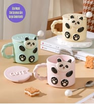 Panda Kabartmalı Sevimli Seramik Kupa