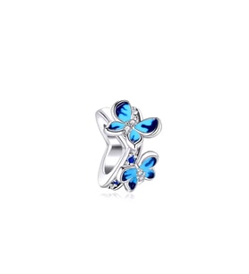 Fubena Mavi Kelebek Halka Charm
