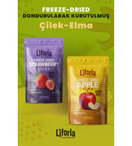 2’li Dondurularak Kurutulmuş Kuru Meyve - Sağlıklı Atıştırmalık - Çilek Ve Elma Kurusu Freeze Dried