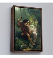 Çerçeveli Pierre Auguste Cot'ün İlkbahar Adlı Tablosu (Kahverengi)