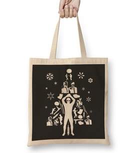 Pulp Fiction Christmas Tree Silhouette Bez Çanta Uzun Saplı
