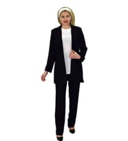 Kadın Ceket Pantolon Bluz 3 Lü Takım BGL-ST03808 (Siyah)