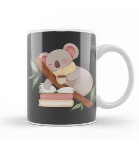 Bookish Koala Kupa Bardak Porselen