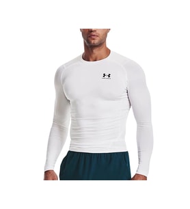 Under Armour Ua Hg Armour Comp Ls Erkek Antrenman Tişörtü 1361524-100 Beyaz