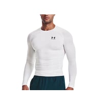 Under Armour Ua Hg Armour Comp Ls Erkek Antrenman Tişörtü 1361524-100 Beyaz