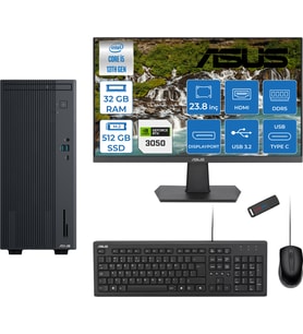 Asus Expertcenter P500MV Intel Core I5-13420H 32GB Ddr5 512GB SSD Freedos 6GB/RTX3050 100HZ IPS 23.8" Mon Minitower Masaüstü Bilgisayar WL5136216512B0DF12+Zettausbbellek