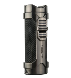 Quantoro 3 Torch Pürmüz Delicili Siyah-Gunmetal Metal Puro Çakmağı
