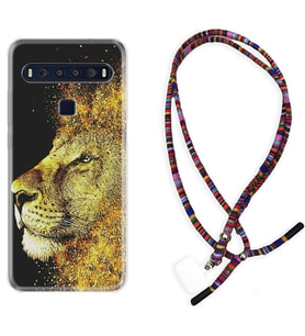 TCL 10L 10 Plus 10SE 20E 20SE 30 L7 Kılıf Boyun Asklı Rasta Silikon Leon 1323