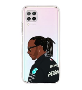 Huawei P40 Lite Uyumlu Lewis Hamilton Desenli Şeffaf Telefon Kılıfı