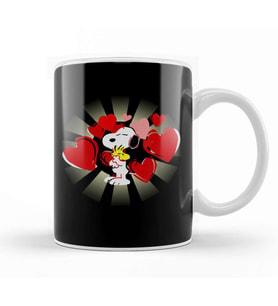 Snoopy Valentines Kupa Bardak Porselen