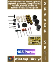 #TaşlamaSeti Matkap Dramel Makine Uyumlu Ahşap Metal Cam Kalıpçı Taşlama Zımparalama Polisaj Fırçala