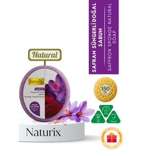 Safran Süngerli Sabun 150 gr  Peeling Etkili & Kırışıklık Önleyici Doğal Bakım