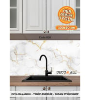 Code8 YAPIŞKANLI DESENLİ FOLYO DUVAR DOLAP MUTFAK TEZGAH ARASI FOLYO KAPLAMA(50x100cm)