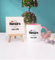 Hemşire Kupa Bardak Pembe Dekoratif Taş Baskı