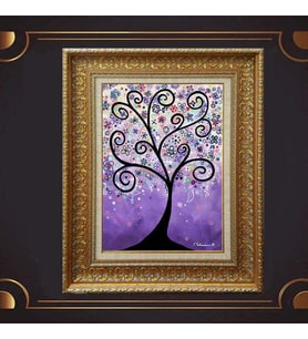 Gold Altın Kalın Çerçeveli Paspartulu Tablo c519