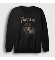 Presmono Unisex Siyah Skull Trivium Sweatshirt 179707tt