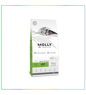 Molly Düşük Tahıllı Hipoalerjenik Somonlu Kısırlaştırılmış Kedi Maması 2 kg