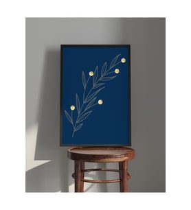 Tablo  Ahşap Çerçeveli Tablo  Çerçeveli Poster  Bitki ve Çiçek Temalı Tablo, Soyut,Minimal Tablo