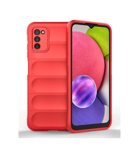 Newface Samsung Galaxy A03S Kılıf Optimum Silikon - Kırmızı