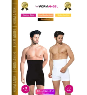 #BoxerKorse Göbek Düzleştirici Bel Basen Toparlayıcı Sıkılaştırıcı Duble Erkek Boxer Korse 6'lı Set