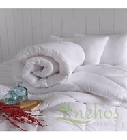 Çift Kişilik Antibakteriyel Mikrofiber Saten Beyaz Yorgan