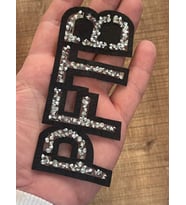 11X5 CM ÜTÜ İLE YAPIŞAN PFTB YAZI HARF APLİKE ARMA YAMA AKSESUAR