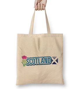 Rugby Six Nations Scotland Flag Thistle Bez Çanta Uzun Saplı