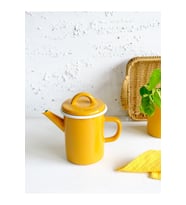 Emaye Silindir Demlik 850 ml Altın Sarı Çay Kahve Demlik