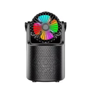 Vantilatörlö taşınabilir bluetooth hoparlör yazın keyfi (Siyah)