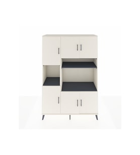 Hyperion Dolap 9 Raflı 6 Kapaklı 132x44x195 Aytaşı-Aytaşı/Antrasit