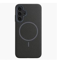 Coverzone Samsung Galaxy A26 ile uyumlu Deri G�r�nml� 2,5mm Kamera Koruma �?k?nt? Koruma Cowboy MagSafe ile uyumlu ?� Kadife Y�zeyli Silikon K?l?f Black