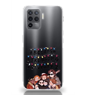 Oppo Reno 5 Lite Uyumlu Stranger Things Desenli Şeffaf Telefon Kılıfı